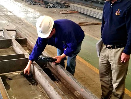 Step 9 Inspection  - Typcal Fabrication Process of Plate Welded Steel Beams and Columns